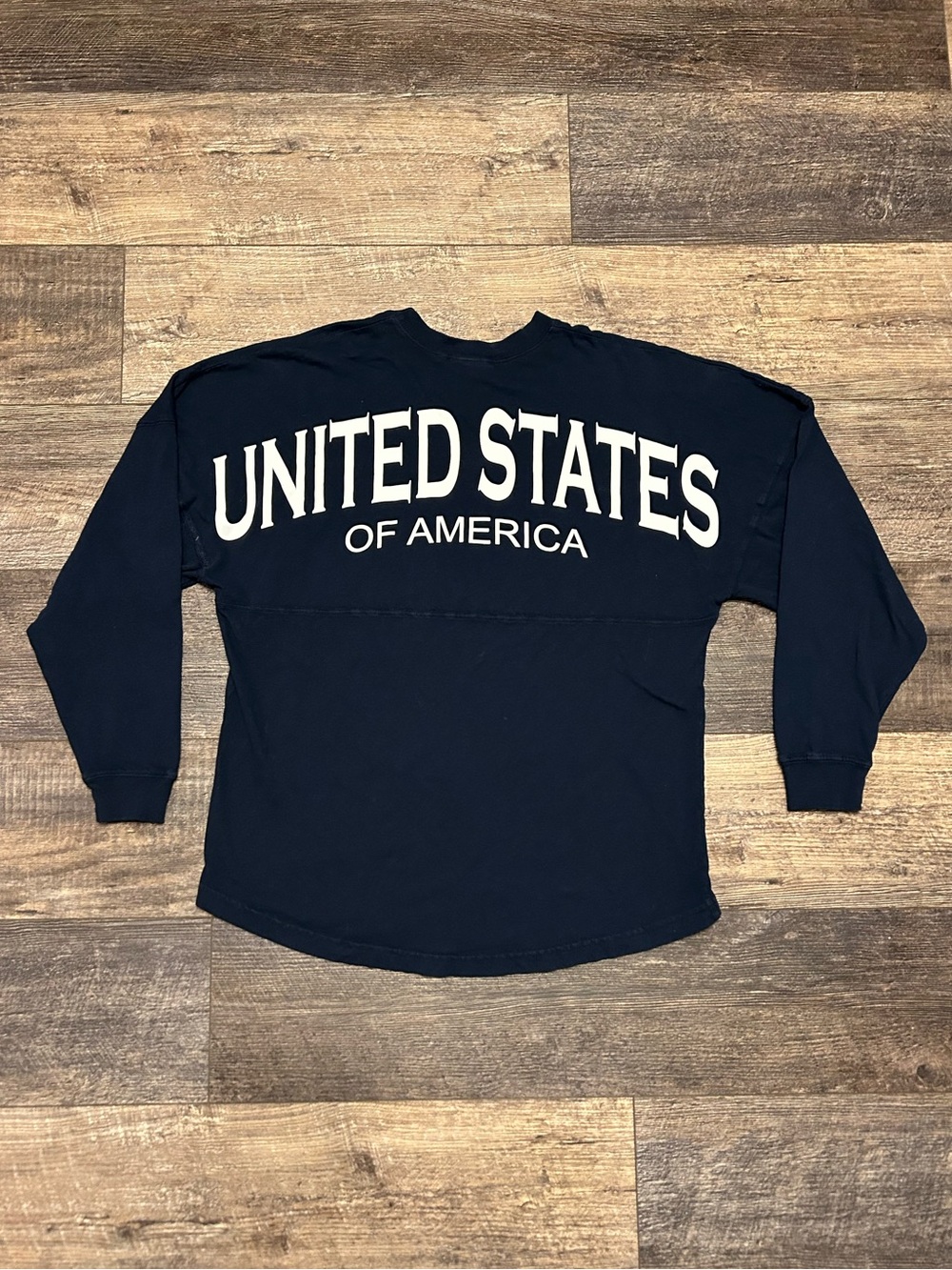 Long Sleeve Spirit T-Shirt Men’s Sz Medium Navy Crew Neck Pullover America U.S.A